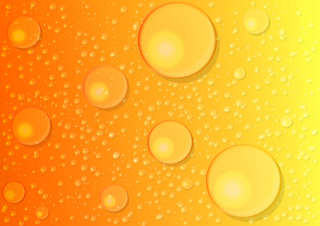 vector background or texture orange surface or a liquid with bubblesのイラスト素材