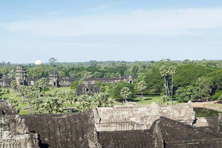 The ruins of Angkor Wat on a summer day.の写真素材