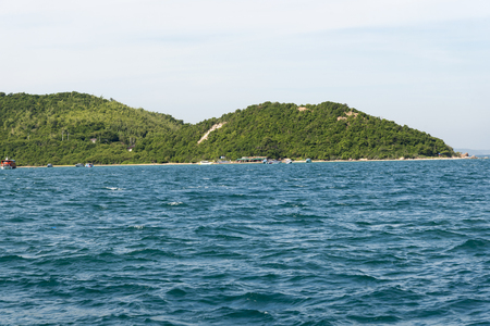 Sea, island and sky on a Sunny day.の写真素材