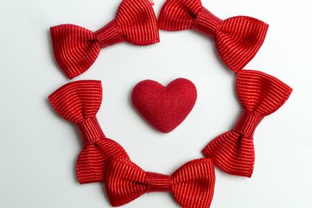 heart and bows.の写真素材