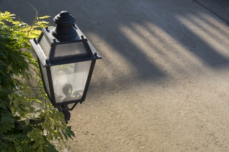 Vintage iron lantern closeup photoの写真素材