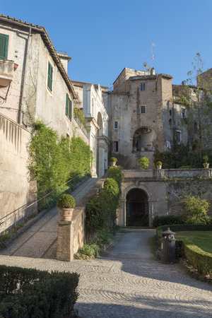 Residential building at Villa D'este on a summer day.のeditorial素材