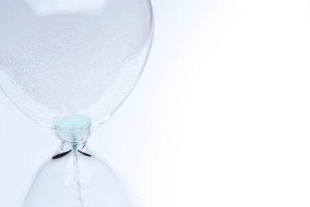 Hourglass on white background.