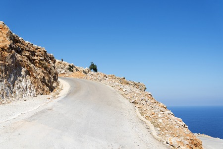 Rural road on a sunny summer dayの写真素材
