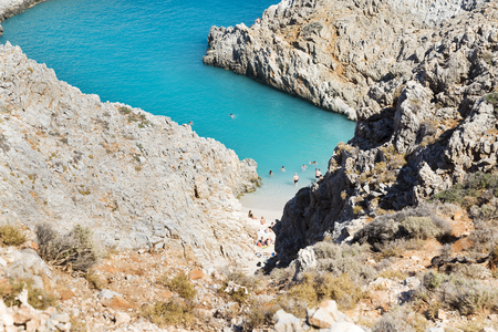 Photo of The Bay of the devil, the island of Crete, Greeceのeditorial素材