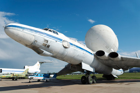 The radar plane at the international exhibition in Zhukovsky.