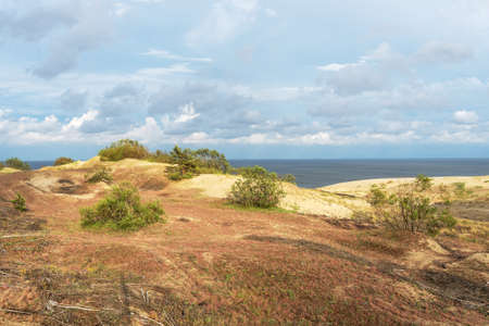 amazing view of sandy Gray Dunes at the Curonian Spit. The concept of tourism and recreation.の写真素材