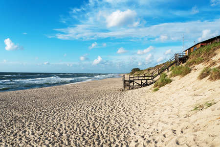 The Baltic Sea at the Curonian Spit, the beach on the sea. The concept of travel and recreation.の写真素材