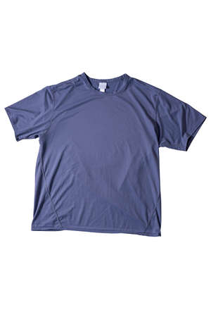 Dark blue tshirt template ready for your own graphics. The concept of sale, fashion and shopping.の写真素材