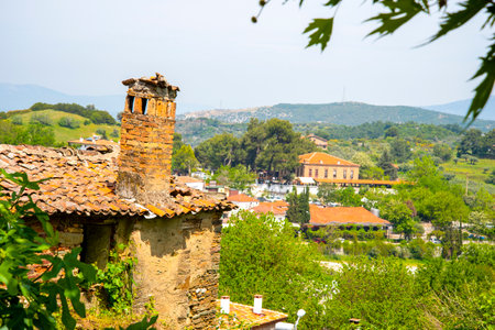 A village in Turkey on a summer and sunny day. The concept of travel and tourism.の写真素材
