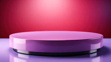 Modern stylish pink podium for products. Minimalist style.の素材