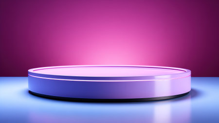 Modern stylish pink podium for products. Minimalist style.の素材