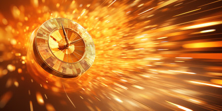 A golden target, a target with room for text and advertising. The concept of success and promotion in business.の素材