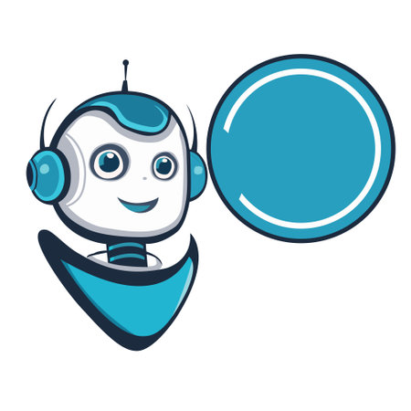 Chat bot  design concept. Virtual smart assistant Bot icon. Robot head with speech bubble. Customer service chat bot.のイラスト素材