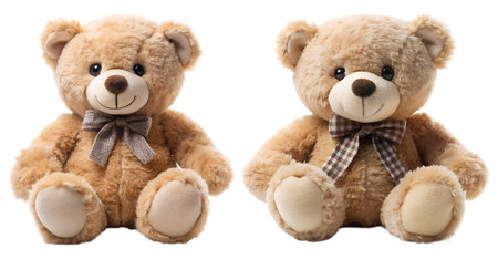 A set of teddy bear toys on a white background. The concept of toys for children.の写真素材