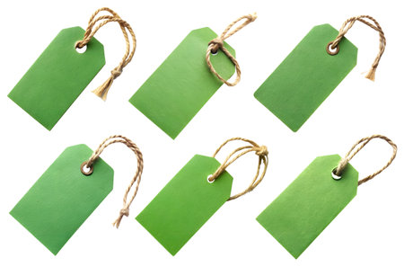 collection paper price tags isolated on a white background. The concept of finance and business.の写真素材
