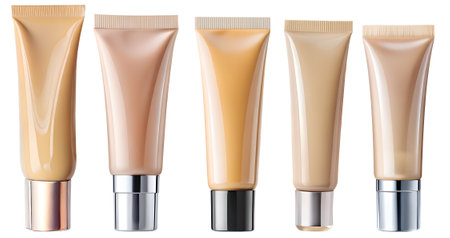 Tubes of cosmetic cream isolated on a white background. Concept for beauty, fashion and for mocap and design.の写真素材