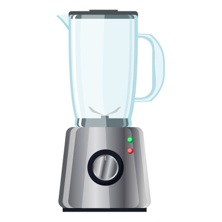 Domestic electrical device mix blender isolated on white background. house hold electronic appliance. Image from big set flat style. Collection realistic mockups of home appliances. vector illustrationのイラスト素材