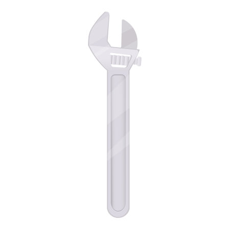 Adjustable wrench on a white background. Vector illustrationのイラスト素材