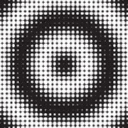Dotted Halftone Vector Pattern or Texture. Stipple Dot Backgrounds with Black Circles