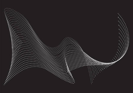 Dotted Halftone Vector Pattern or Texture. Stipple Dot Backgrounds with Black Circlesのイラスト素材