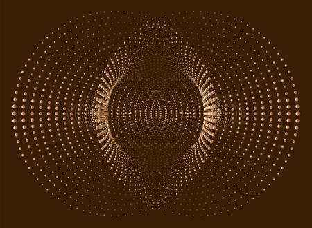 Dotted Halftone Vector Spiral Pattern or Texture. Stipple Dot Backgrounds with White Circlesのイラスト素材