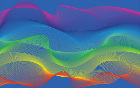 Abstract linear Colorful Background. High Saturated Gradients. Different Geometrical Shapes