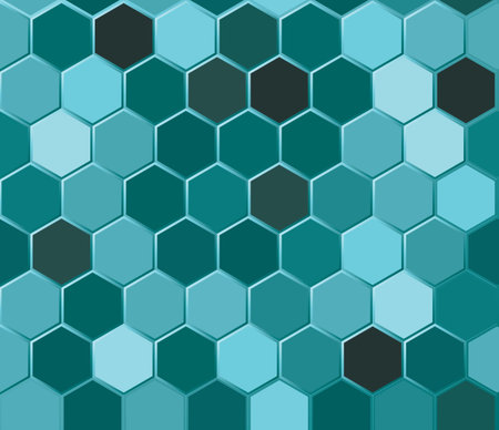 Abstract background. Noise structure with hexagons. Vector image