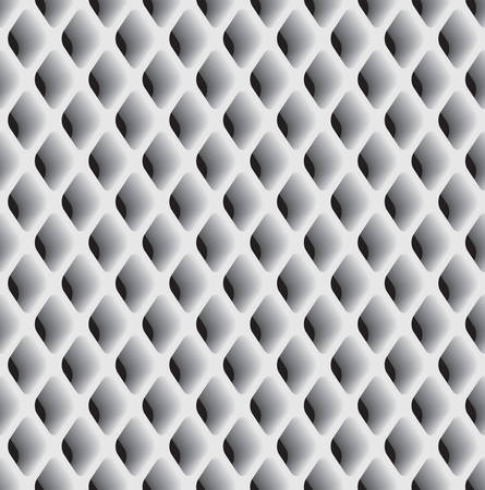 Decorative gypsum grid. Gray seamless pattern with carved rounded shapes. 3d sample design. Abstract background for mobile
のイラスト素材