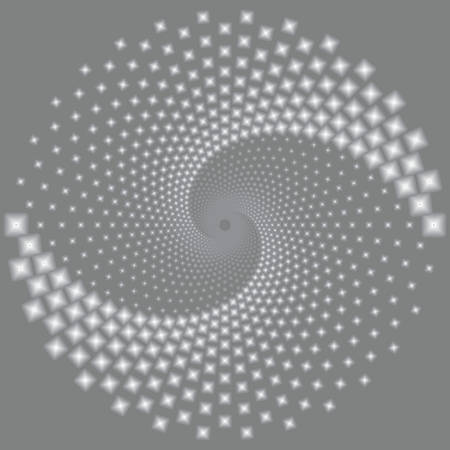 Dotted Halftone Vector Spiral Color Pattern or Texture. Stipple Dot Backgrounds with rectanglesのイラスト素材