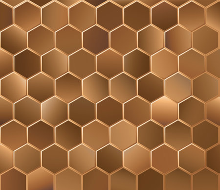 Abstract tile background. Noise structure with hexagon colored tiles. Vector image