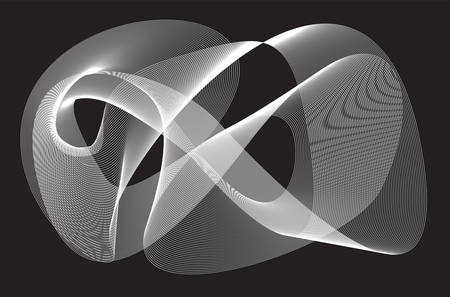 Abstract linear black white Background. Blend. Vector illustrationのイラスト素材