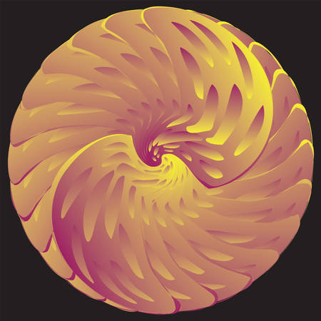 Abstract liquid spiral paint background. Vector illustrationのイラスト素材