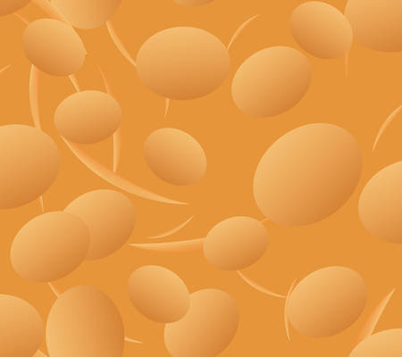 Seamless pattern with easter eggs and leaves. Vector illustrationのイラスト素材