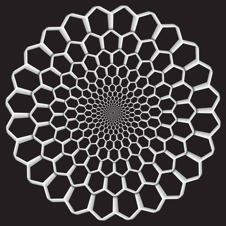 Abstract background. Noise structure with hexagons. Vector imageのイラスト素材