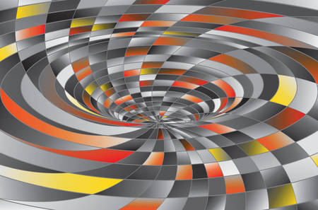 Tunnel or wormhole. Digital wireframe tunnel. 3D tunnel grid. Background abstract vector imageのイラスト素材