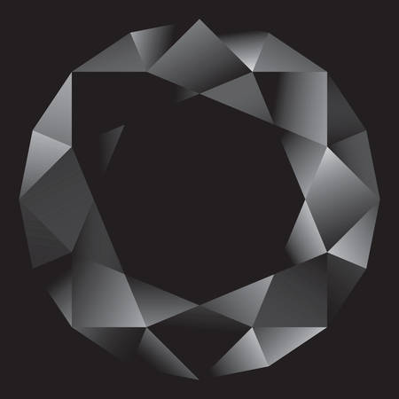 Black Brilliant Diamond game isolated on white and black backgroundsのイラスト素材