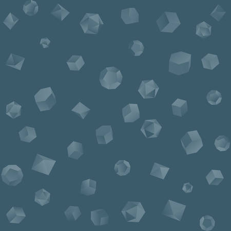 Abstract Blue Geometric Seamless Background. High Saturated Gradients. Different Geometrical Shapesのイラスト素材