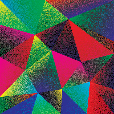 Dotted colorful Vector Colorful Pattern or Texture. Grunge Background with Trianglesのイラスト素材