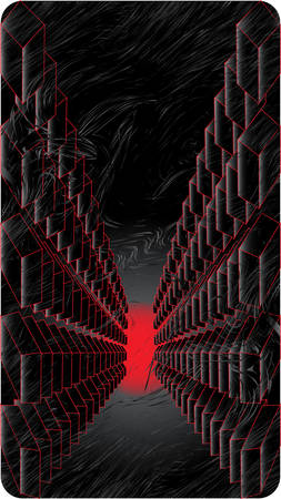 Colorful abstract cubes paint background. Modern screen vector design for mobile appのイラスト素材