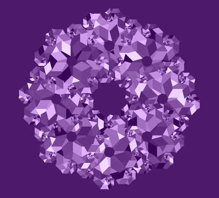 Abstract shining Spiral Fractal. Precious stones. Different Geometrical Shapesのイラスト素材