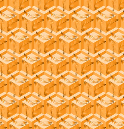 Abstract seamless background. Noise structure with cubes. Vector imageのイラスト素材