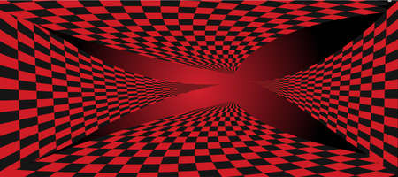 Tunnel. Digital wireframe tunnel. 3D tunnel grid. Background abstract vector imageのイラスト素材