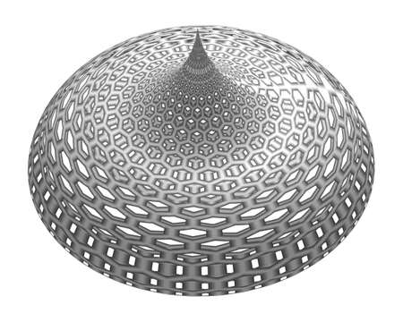 Abstract metallic openwork dome. Vector imageの写真素材