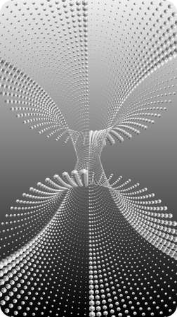 Dotted Halftone Vector Spiral Color Pattern or Texture. Stipple Dot Backgrounds with hexagones. Modern screen vector design for mobileのイラスト素材