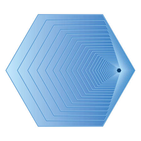 Tunnel or wormhole. Digital wireframe tunnel. 3D tunnel grid. Background abstract vector imageのイラスト素材