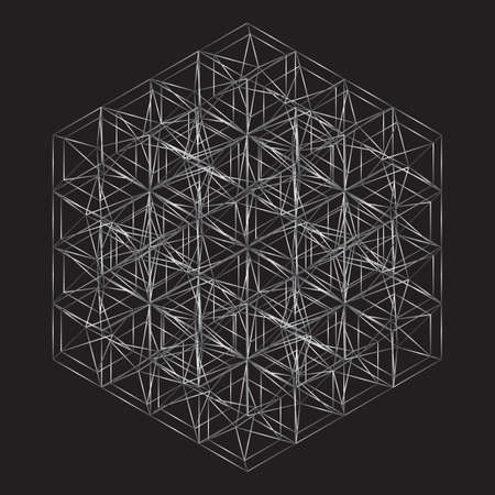 Abstract background. Noise structure with hexagons. Vector imageのイラスト素材