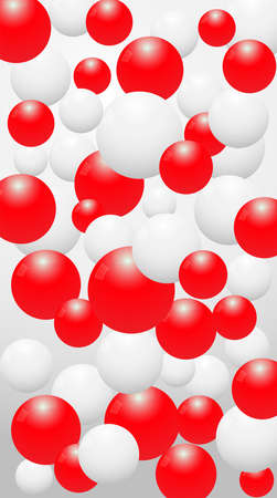Color abstract paint background with spheres. Modern screen vector design for mobileのイラスト素材