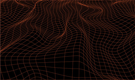 Waves surface. Abstract 3d illusions. Pattern or background with wavy distortion effect. Vector...