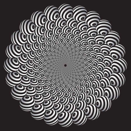 Dotted Halftone Vector Spiral Pattern or Texture. Stipple Dot Backgroundsのイラスト素材
